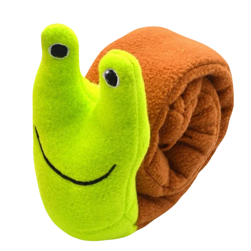 Interactive Snail Dog Puzzle Toy with Squeaker
