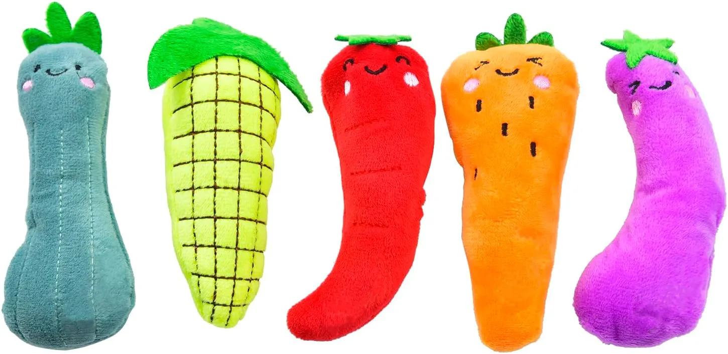 ISCRIO Cat Mint Toys - Catnip Cat Chew Toys for Playing, Interactive and Teeth Cleaning, 5 Pack