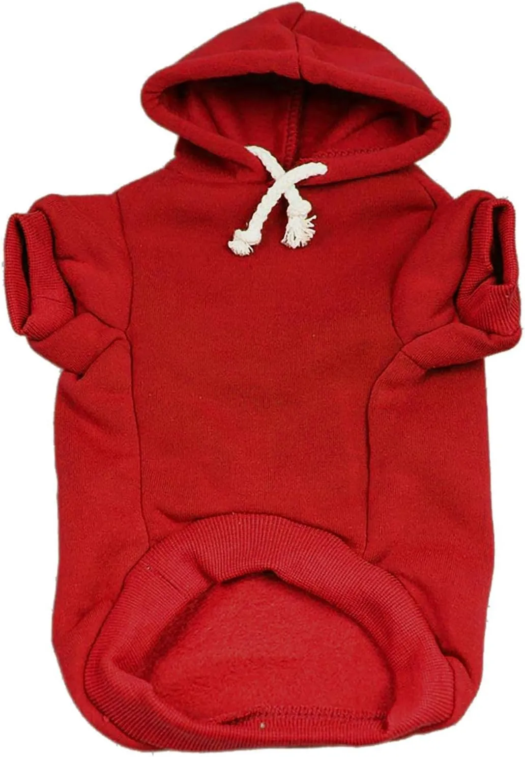 It's My Gotcha Day Dog Hoodie Fleece Lined Pullover Sweatshirt with Leash Hole(Red, Medium 12)