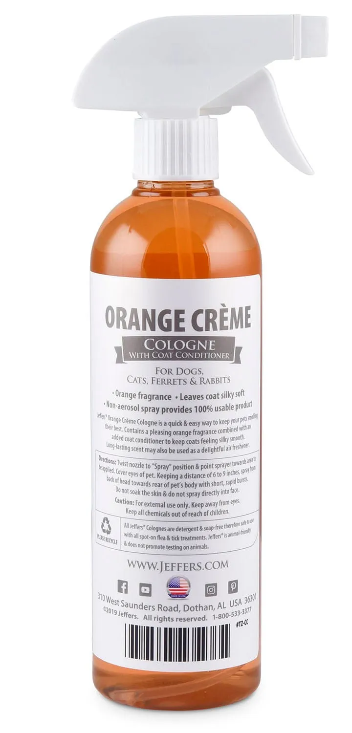 Jeffers Pet Colognes w/ Coat Conditioner, 16 oz Spray