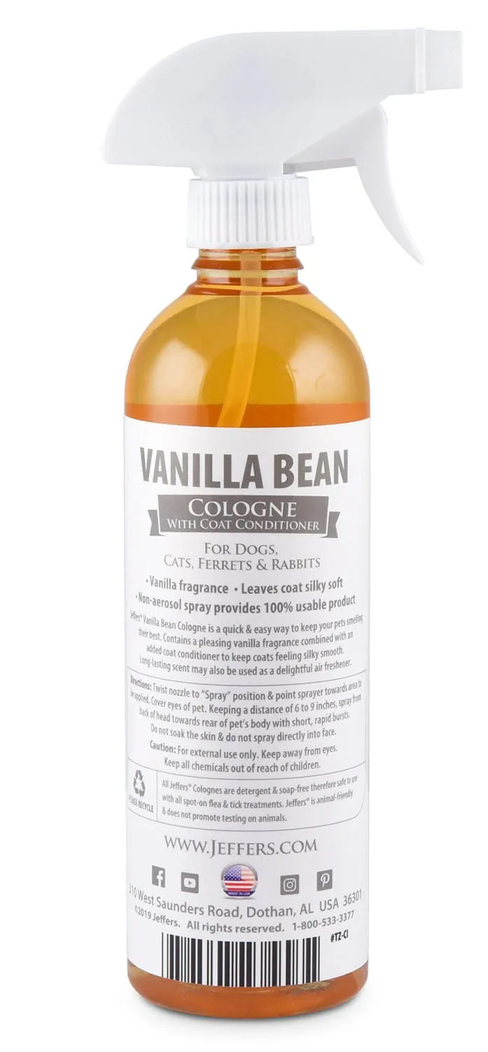 Jeffers Pet Colognes w/ Coat Conditioner, 16 oz Spray