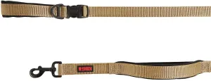 KONG Comfort Ultra Durable Traffic Padded Handle Hands Free Quick Control Leash 6' (Tan)