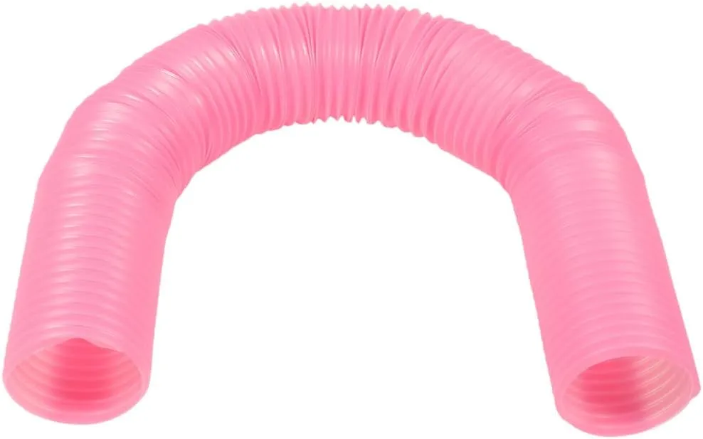 LUOZZY Hamster Tunnel Hamster Fun Tunnel Guinea Pigs Plastic Tube Hamster Foldable Exercising Training Hideout Tunnel (Pink)
