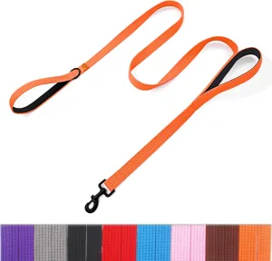 LynxKing Heavy Duty Dog Leash - 6ft Reflective Safety Walking Lead With 2 Padded Handles for Small to Large Dogs