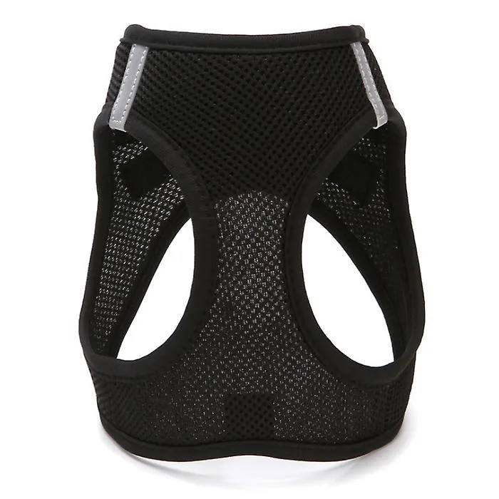 M 30-32cm black Breathable pet traction vest with leash for small dogs, medium and large AZ17320