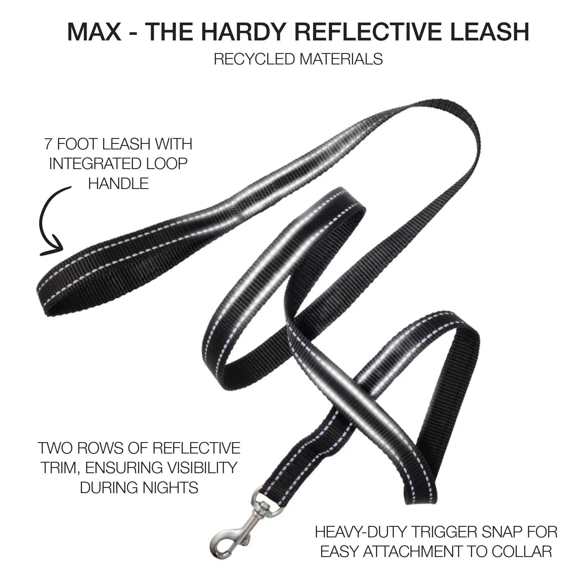 MAX - THE HARDY REFLECTIVE LEASH