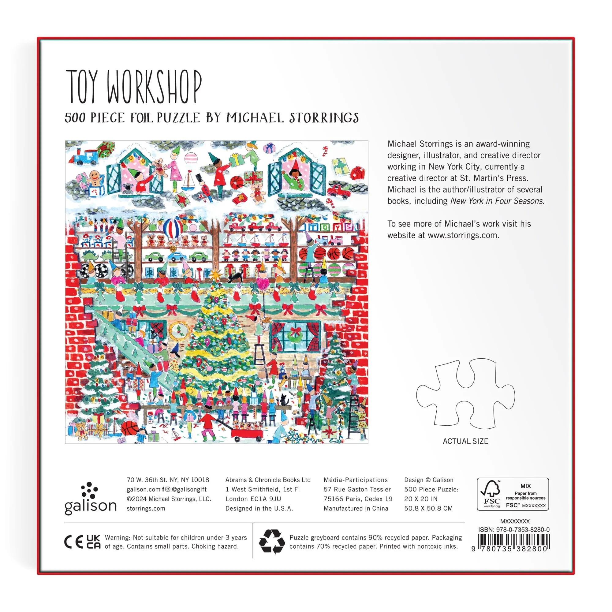 Michael Storrings Toy Workshop 500 Piece Foil Puzzle