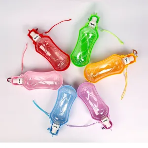 PAWS ASIA Suppliers Outdoor Foldable Mineral Nozzle Water Pet Bottle 518ML 280ML For Small Large Dogs