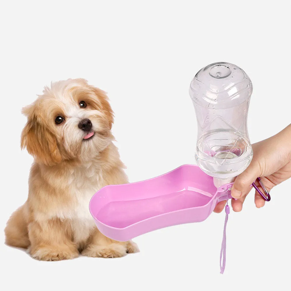 PAWS ASIA Suppliers Outdoor Foldable Mineral Nozzle Water Pet Bottle 518ML 280ML For Small Large Dogs