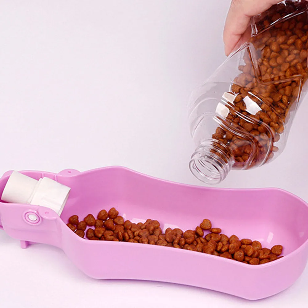 PAWS ASIA Suppliers Outdoor Foldable Mineral Nozzle Water Pet Bottle 518ML 280ML For Small Large Dogs