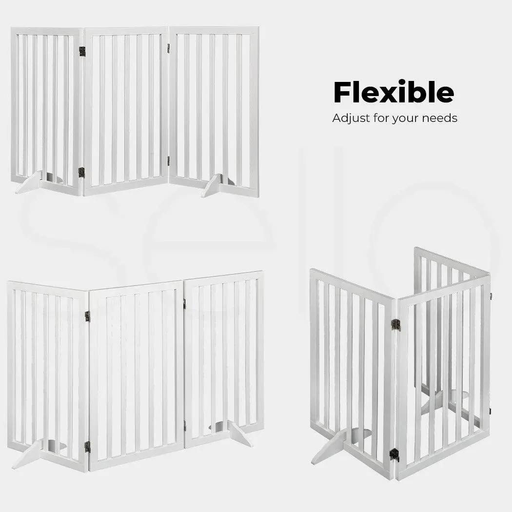PaWz Wooden Pet Gate - White