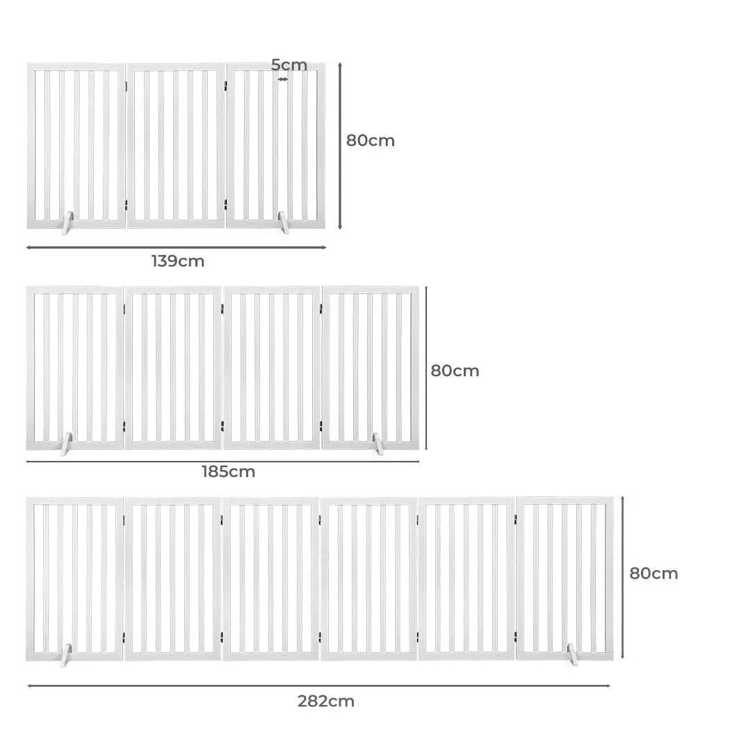 PaWz Wooden Pet Gate - White