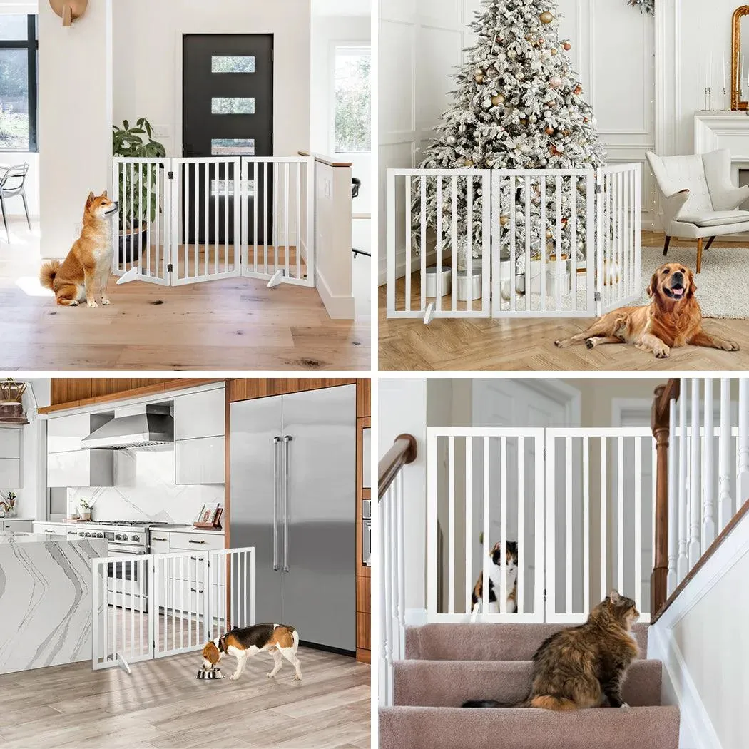 PaWz Wooden Pet Gate - White