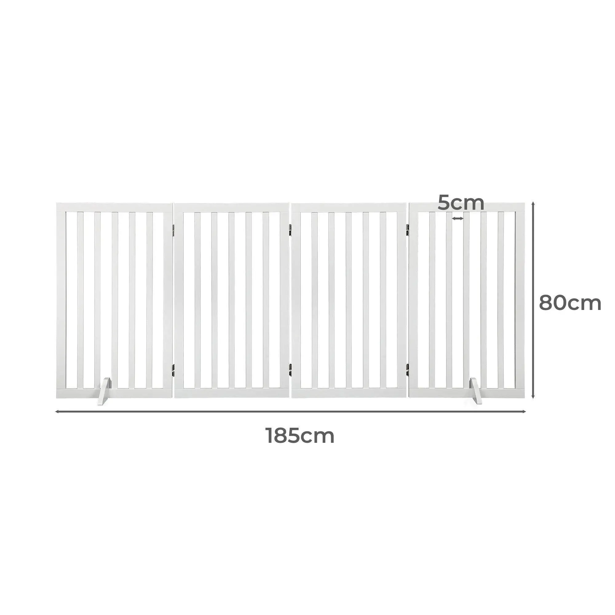 PaWz Wooden Pet Gate - White