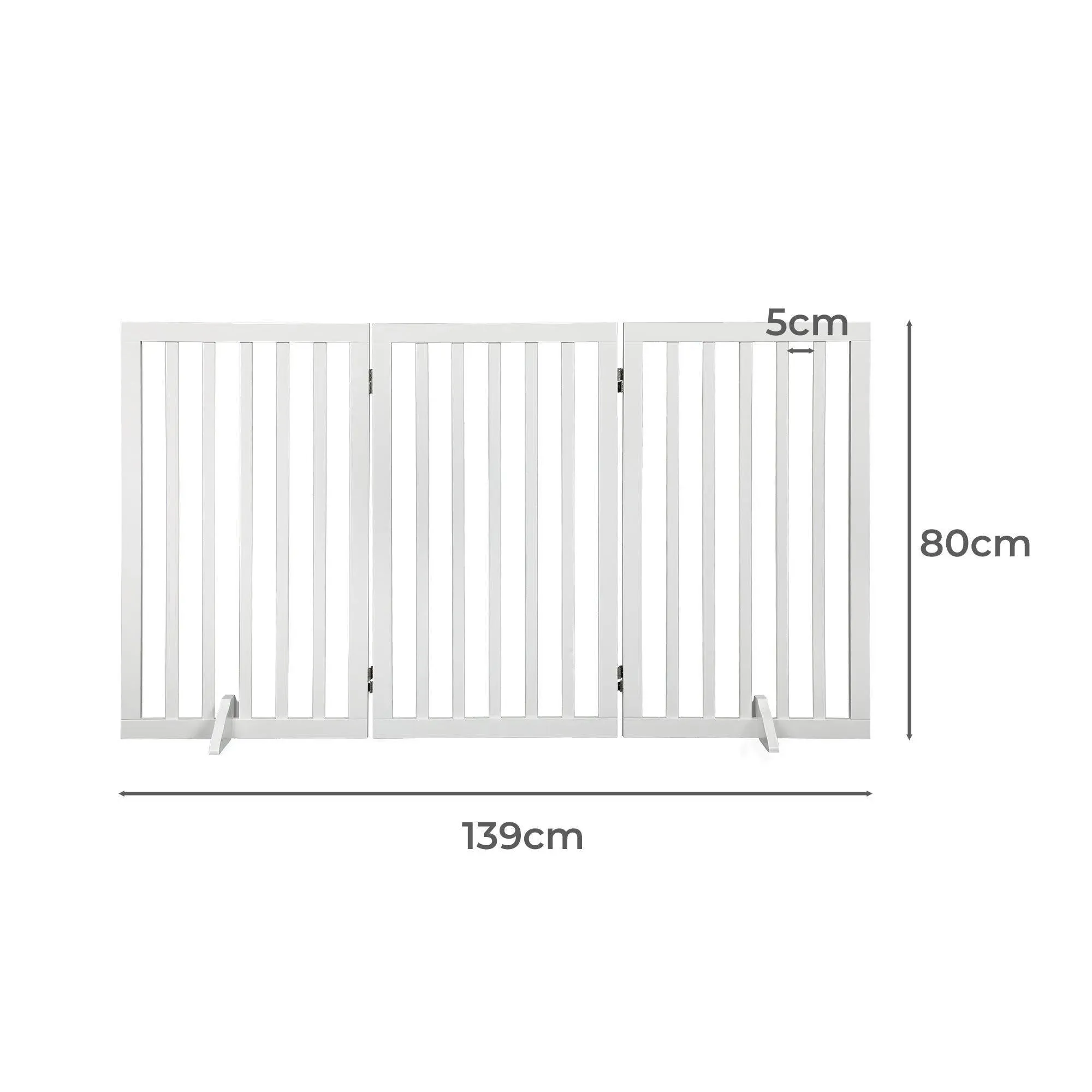 PaWz Wooden Pet Gate - White