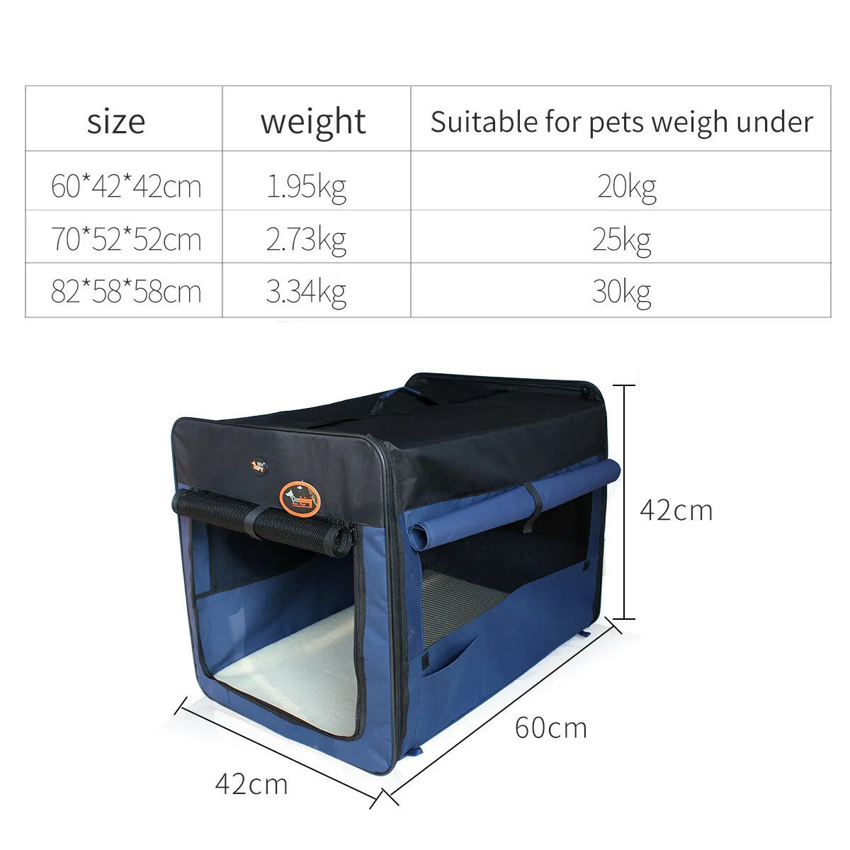 Pet Carrier Bag Soft Dog Crate Cage Kennel Tent House Foldable Portable Car Bed