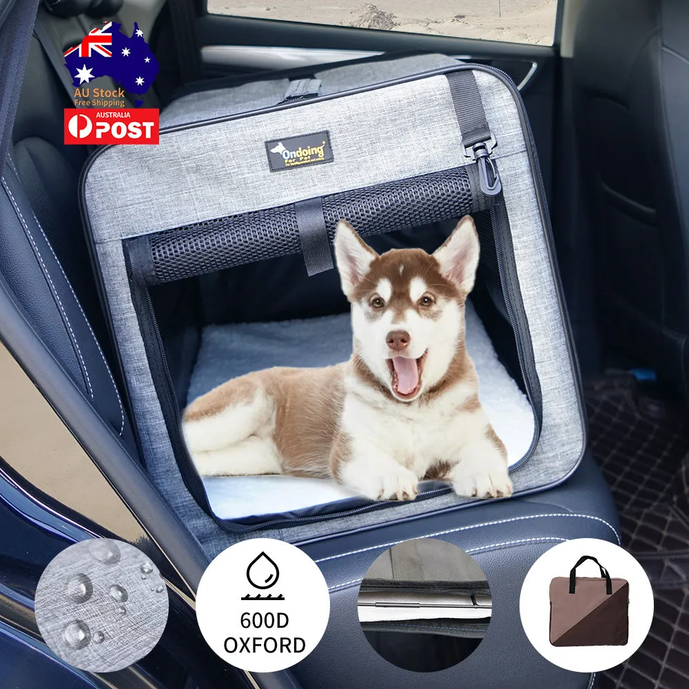 Pet Carrier Bag Soft Dog Crate Cage Kennel Tent House Foldable Portable Car Bed