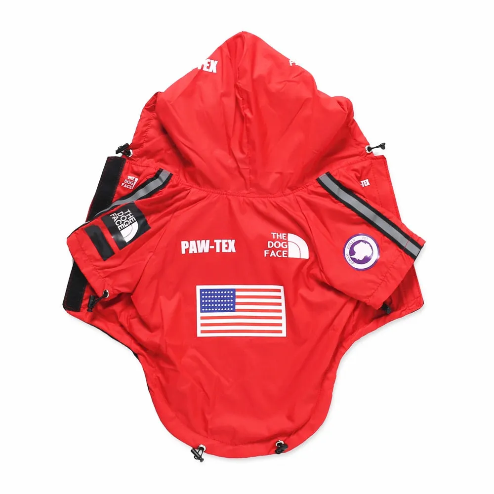 Pet Clothes Fashion Reflective Dog Raincoat Windproof Waterproof Dog Jacket Windbreaker
