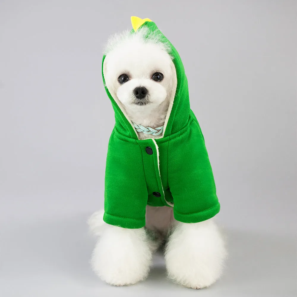 Pet / Dog/ Cat Green Coat with Dragon Scales