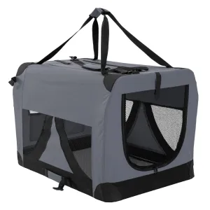 Portable Soft Dog Cage Crate Carrier XXXL - Grey
