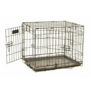 Precision Pet Products ProValu 2 Door Wire Dog Crate Hard-Sided Black