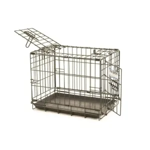 Precision Pet Products ProValu 2 Door Wire Dog Crate Hard-Sided Black