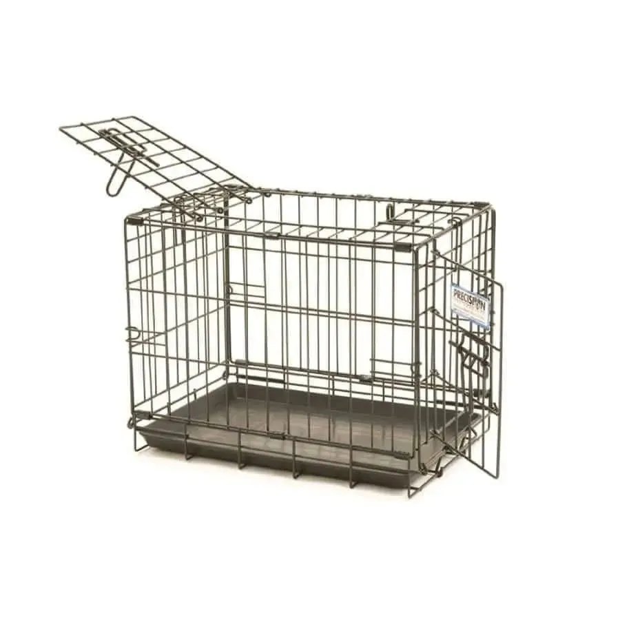 Precision Pet Products ProValu 2 Door Wire Dog Crate Hard-Sided Black