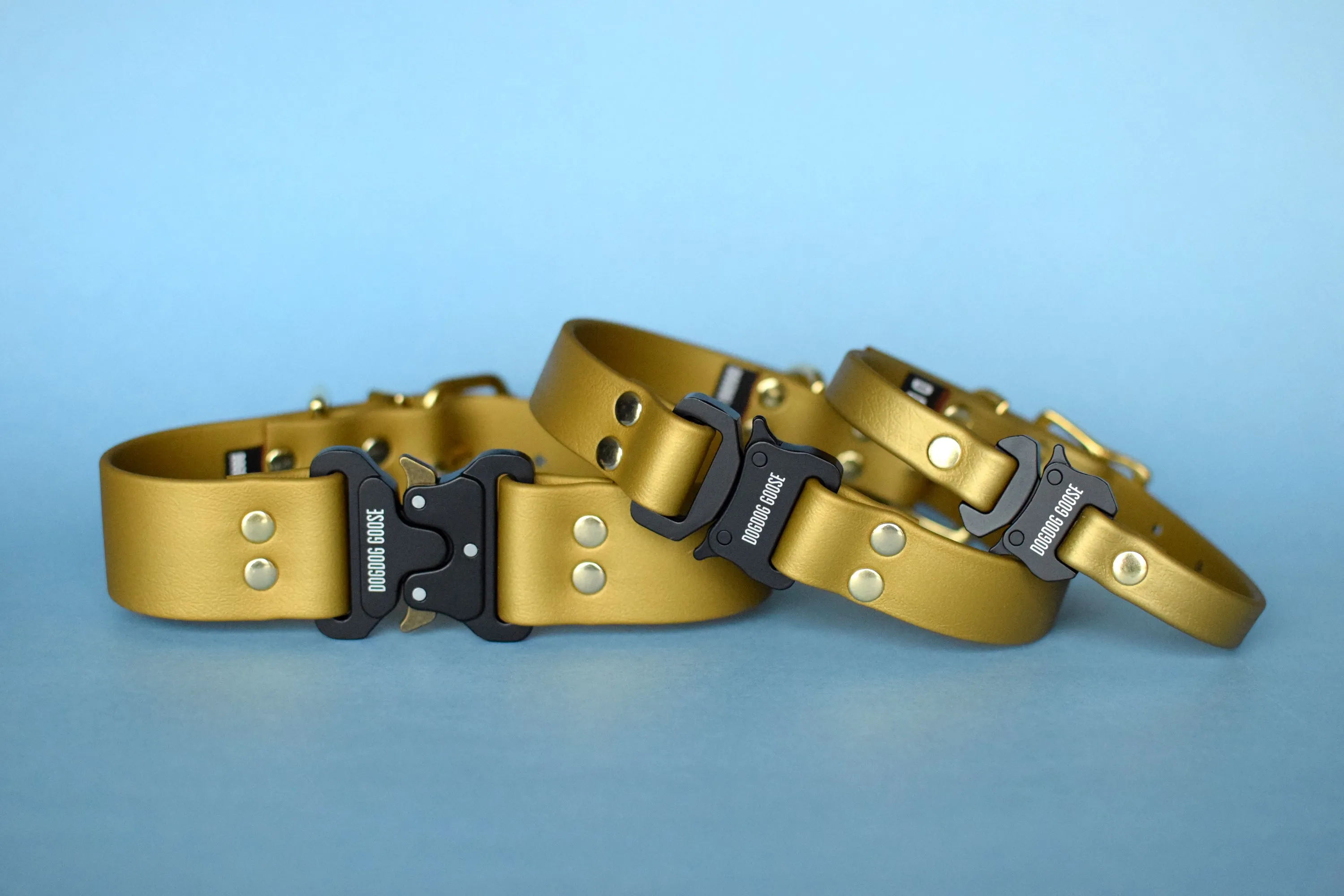 PREMADE COLLECTION - Gold & Brass Biothane Dog Collar