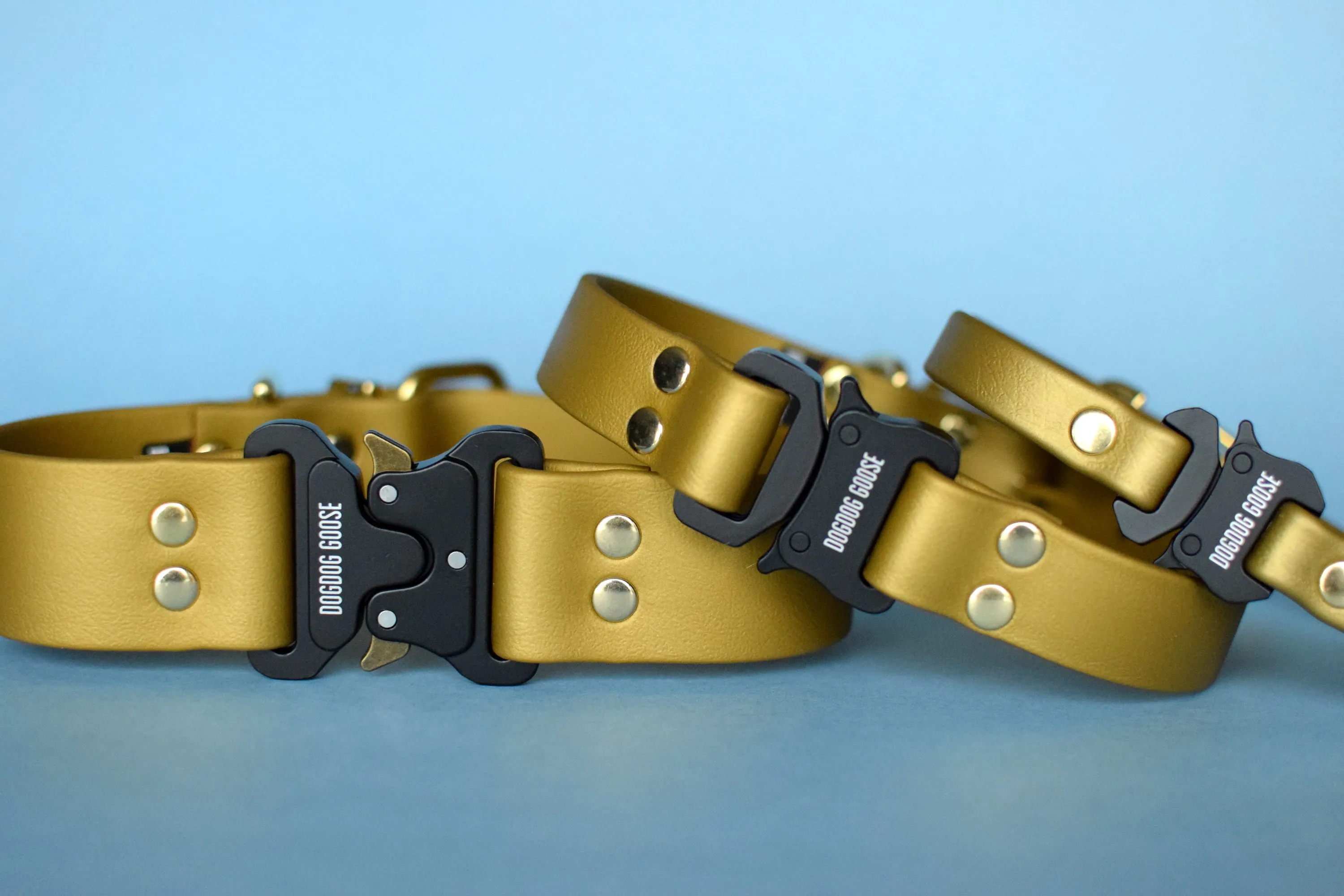 PREMADE COLLECTION - Gold & Brass Biothane Dog Collar
