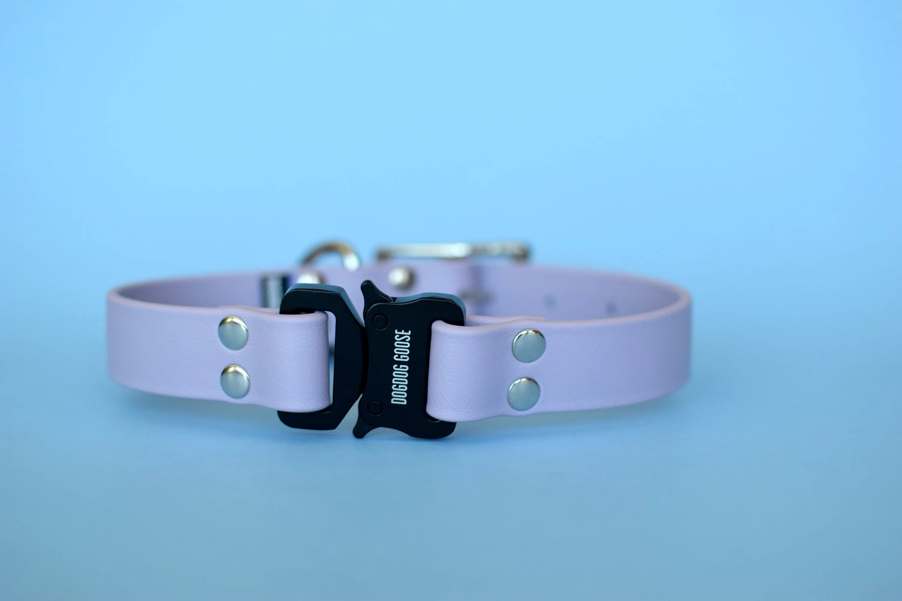 PREMADE COLLECTION - Pastel Purple & Nickel Biothane Dog Collar