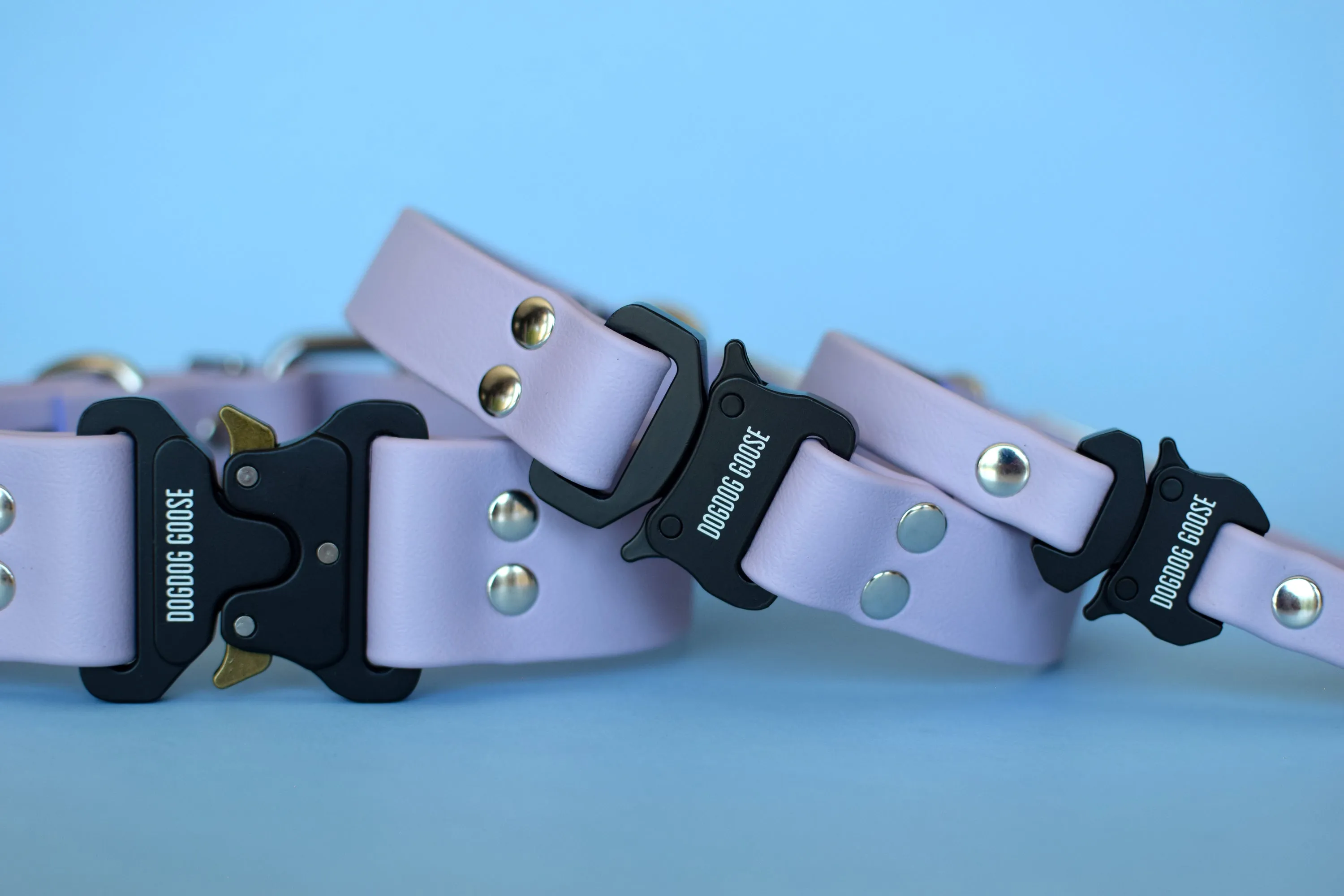 PREMADE COLLECTION - Pastel Purple & Nickel Biothane Dog Collar