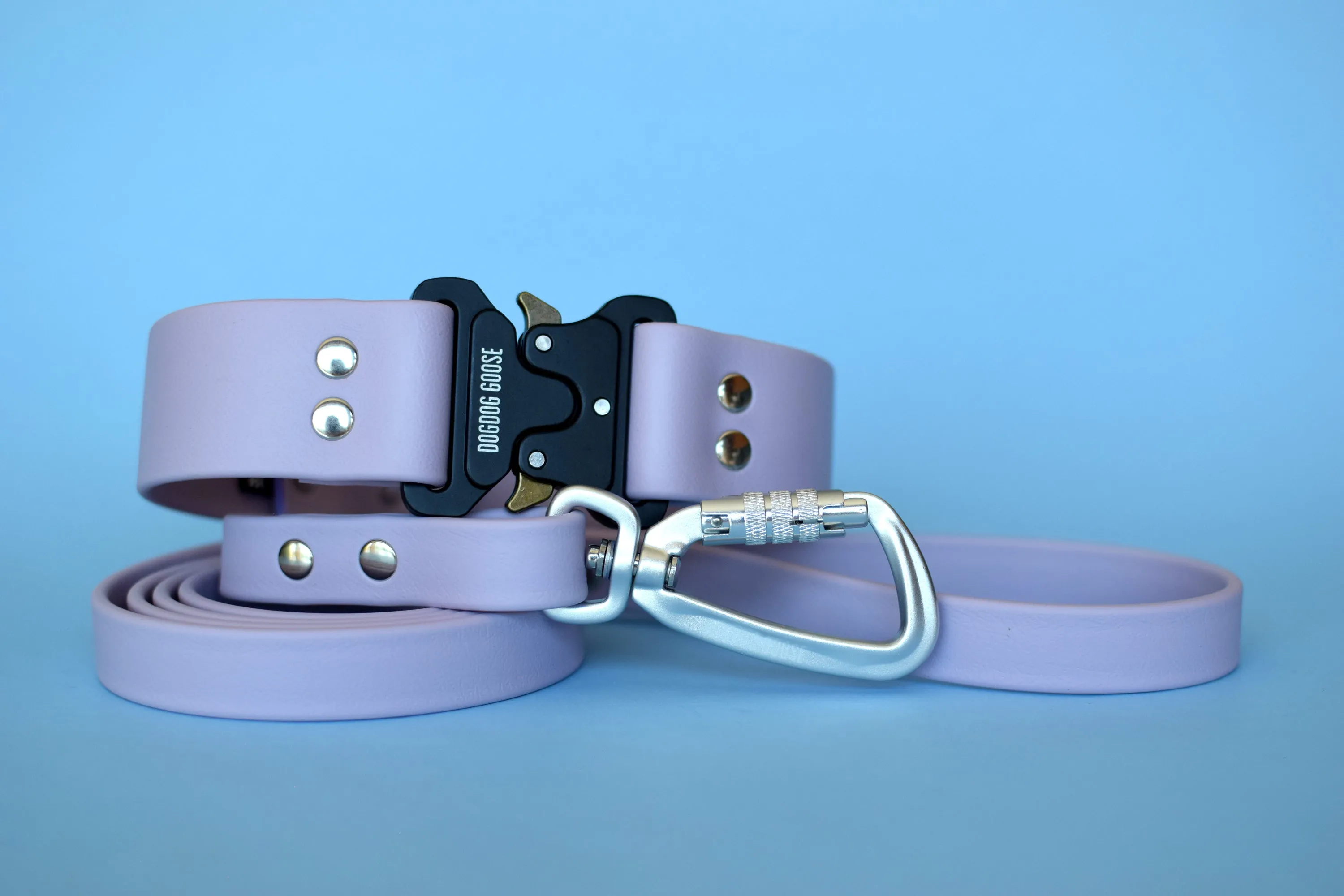 PREMADE COLLECTION - Pastel Purple & Nickel Biothane Dog Collar