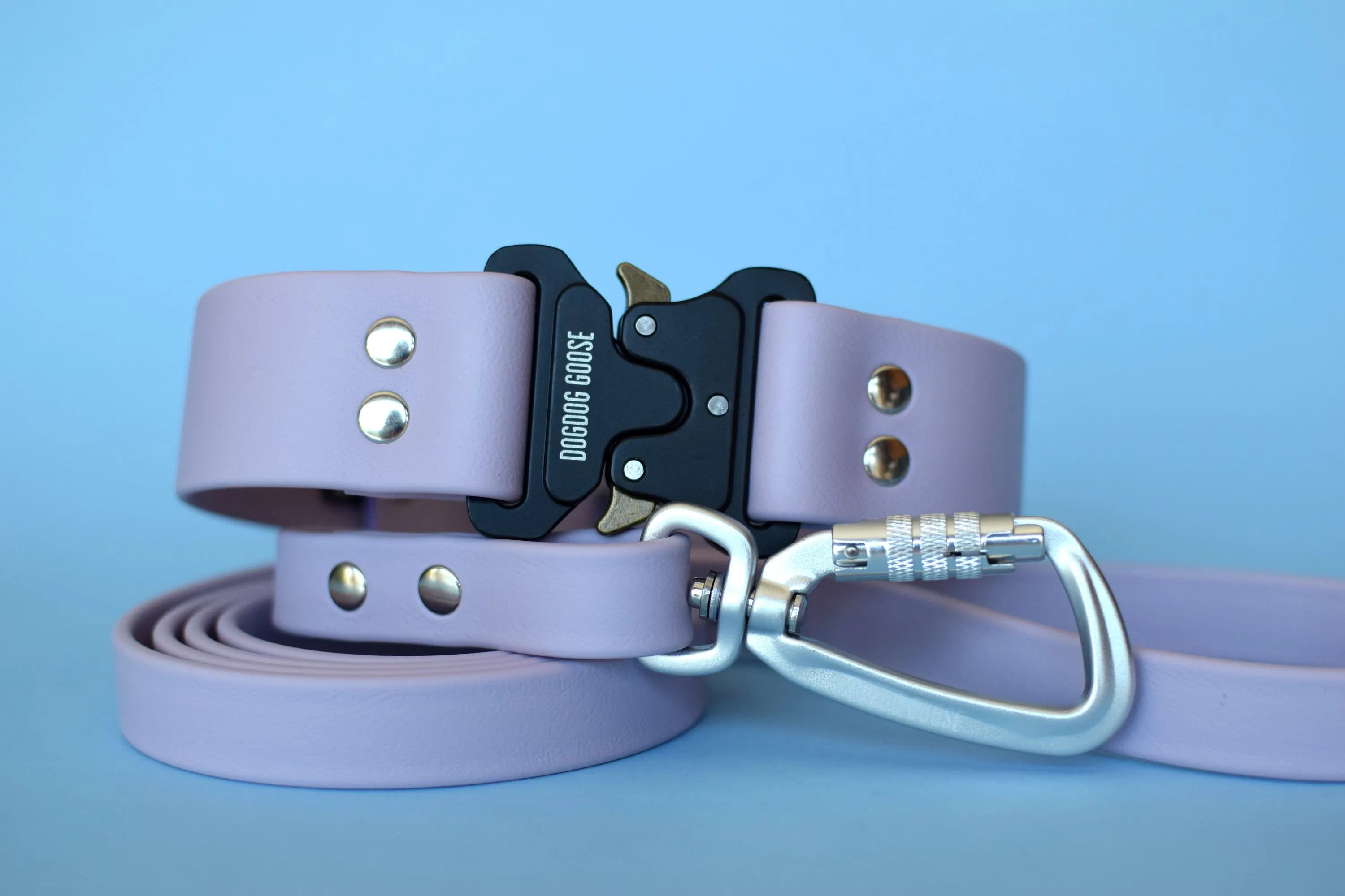 PREMADE COLLECTION - Pastel Purple & Nickel Biothane Dog Collar