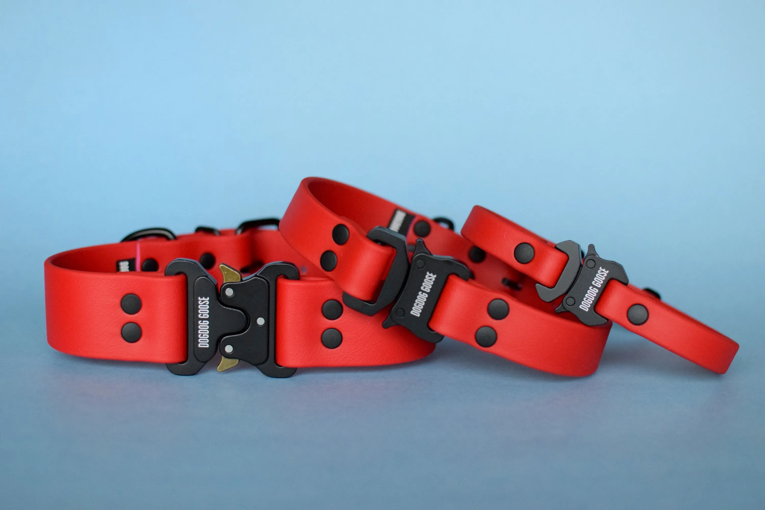 PREMADE COLLECTION - Red & Black Biothane Dog Collar