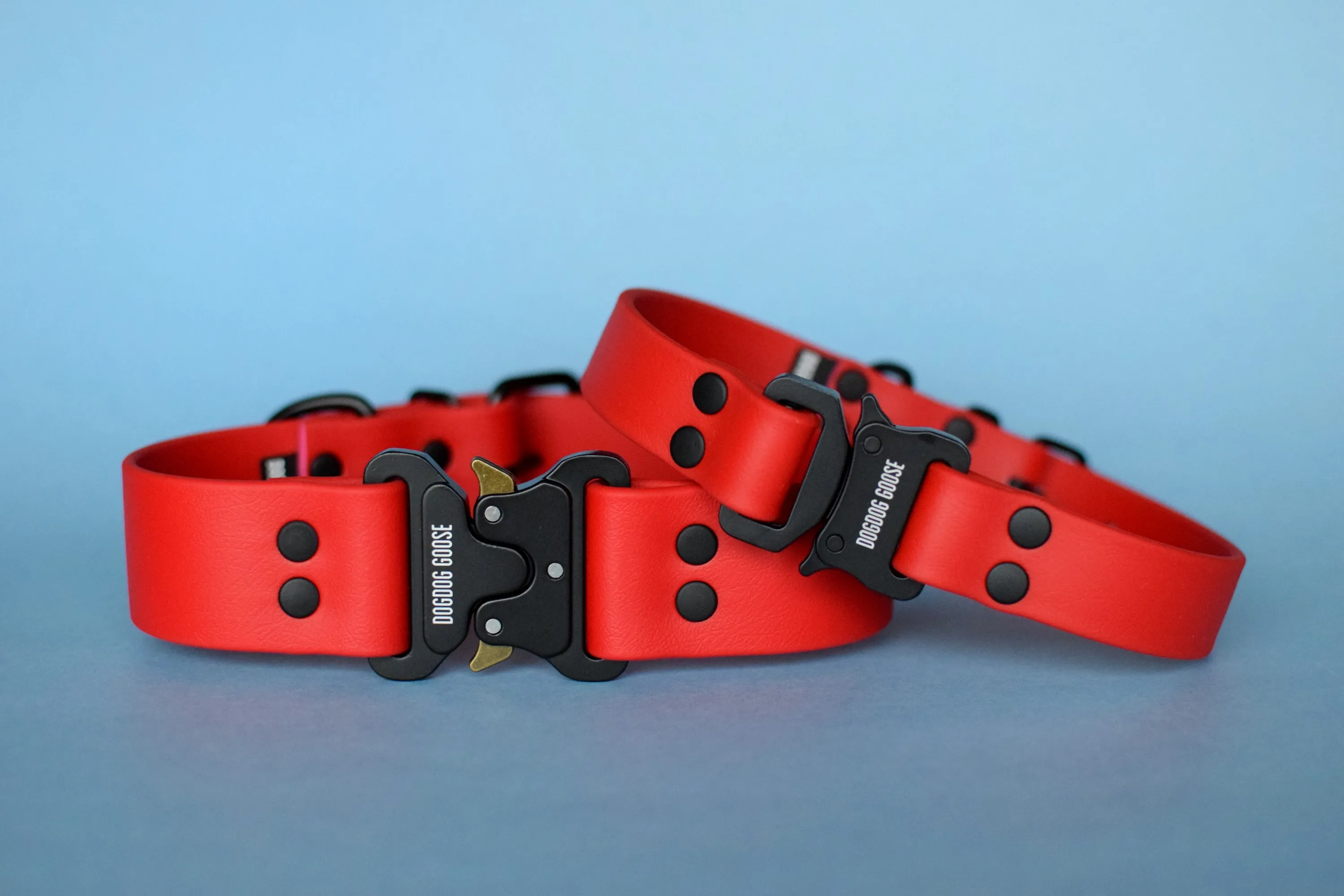 PREMADE COLLECTION - Red & Black Biothane Dog Collar