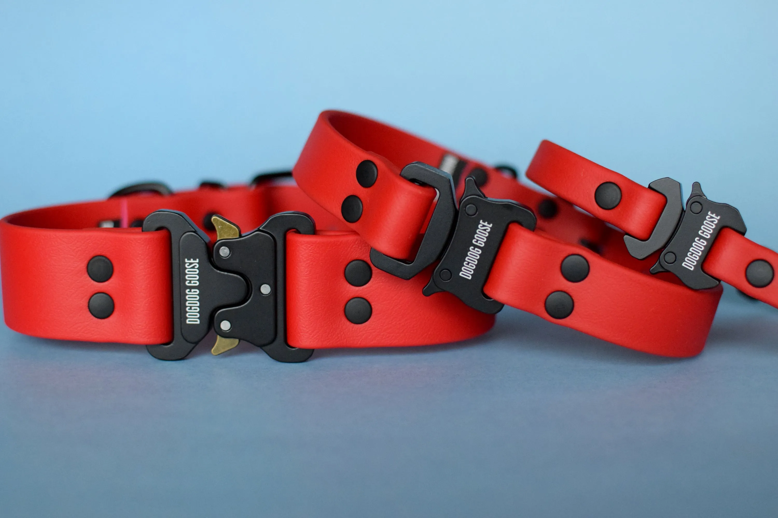PREMADE COLLECTION - Red & Black Biothane Dog Collar