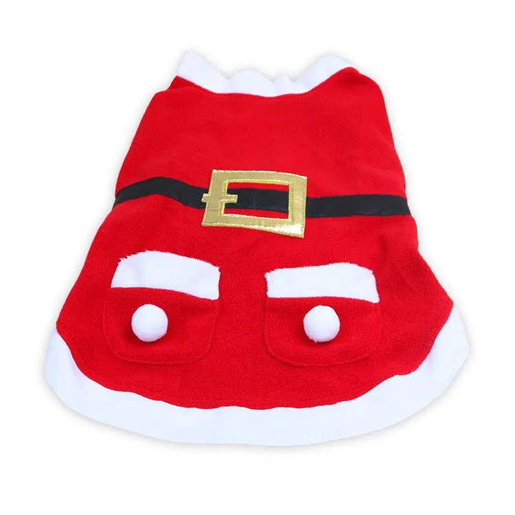 Shiny Velvet Pet Christmas Coat