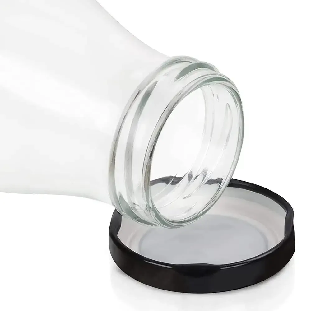 smart "serve" Small Glass Water Bottle Set, 300ml, Set of 6, Transparent