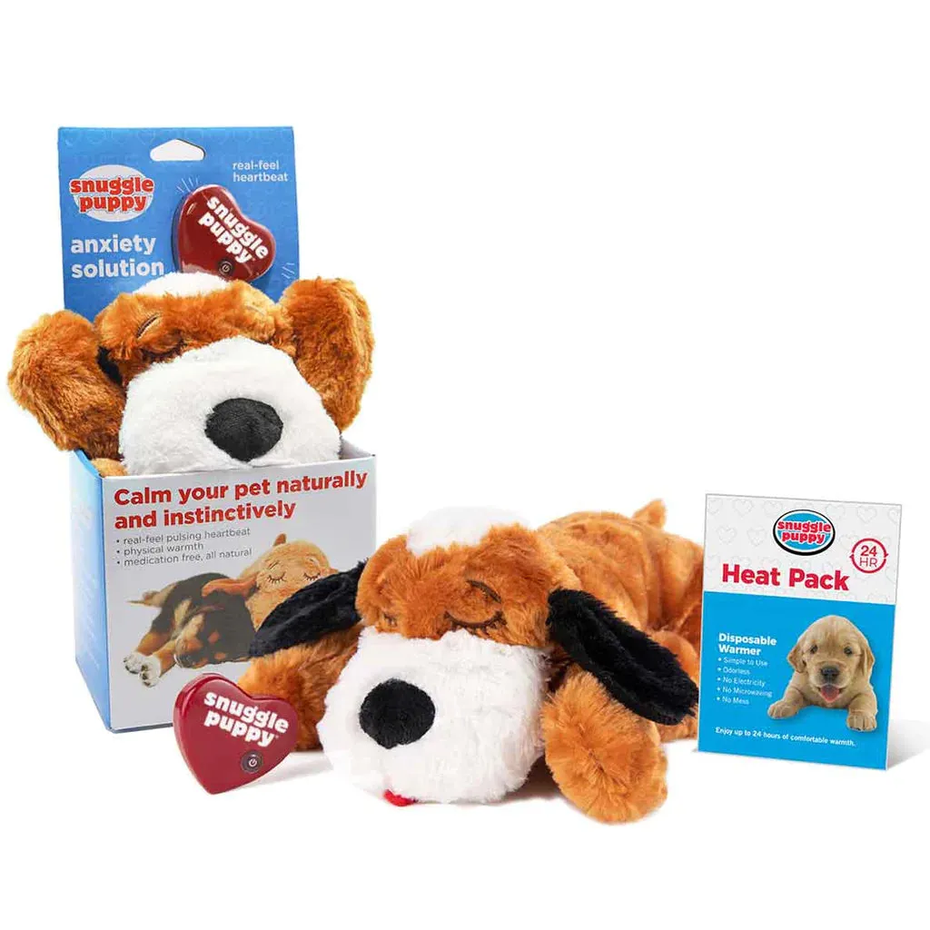 Snuggle Puppy Calming Toy - Brown & White