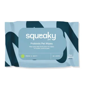 Squeaky Pet Probiotic Fresh & Zesty Scented Pet Wipes