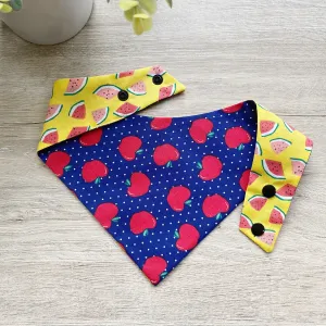 Summer Dog bandana, apples & watermelon Dog bandana