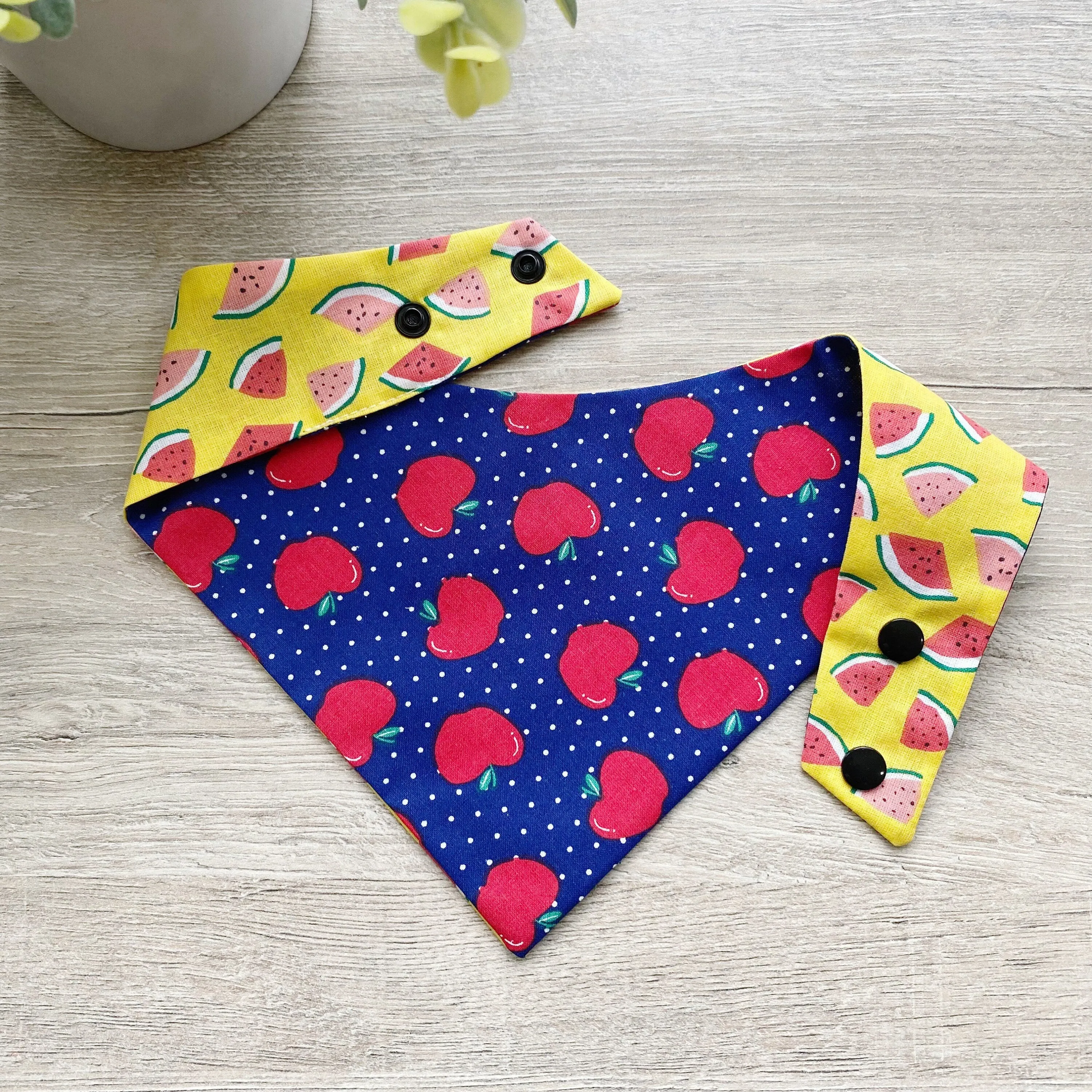 Summer Dog bandana, apples & watermelon Dog bandana