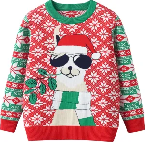 Toddler Girls Boys Christmas Sweater Knit Pullover Sweater Tops for Kids