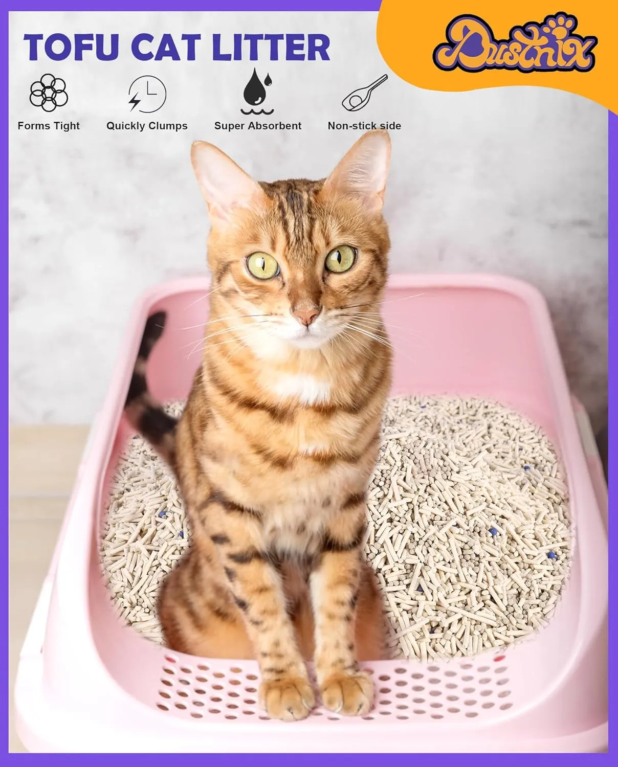 Tofu Mixed Cat Litter,Strong Clumping Cat Litters,Odor Control and Ultra Absorbent Water Bentonite Tofu Cat Litter,Dust-Free (11Pound, Original)