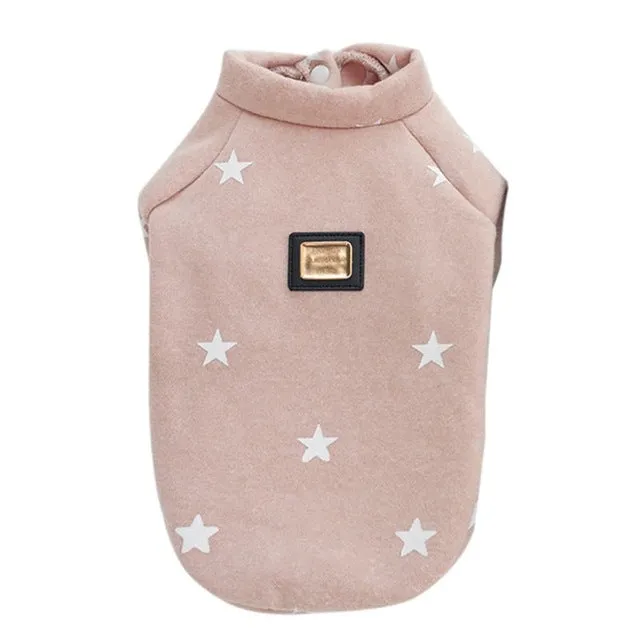 Warm Pet Dogs Hoodies Pentagram Five Stars Pattern Puppy Clothes Cute Autumn and Winter Dog Accessories