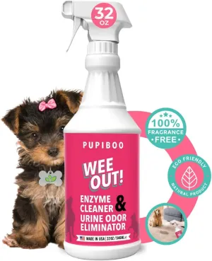 Wee Out Pet Urine Enzyme Cleaner, Stain and Odor Eliminator for Carpets, Upholstery, Floors