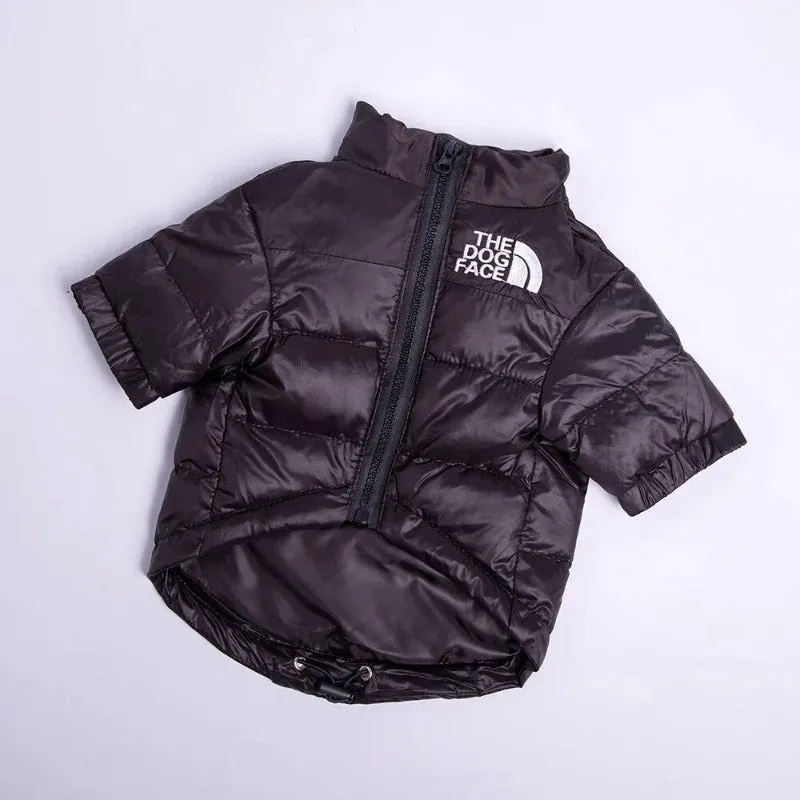 Winter Pet Dog Down Jacket The Dog Face Pet Warm and Cold-proof Puppy Coat